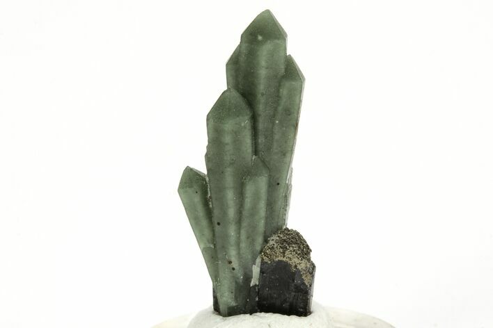 Green, Hedenbergite Included Quartz on Ilvaite - Mongolia #226205